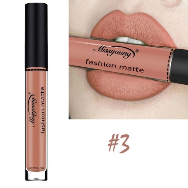Lip Gloss Liquid Lipstick Non-Stick Cup Matte Makeup Lip Gloss Liquid Lipstick Non-Stick Cup Matte Makeup
